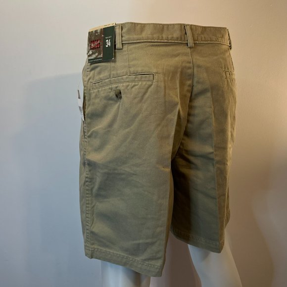 Woolrich Men's Pleated Cotton Khaki Shorts - NWT - Picture 2 of 4